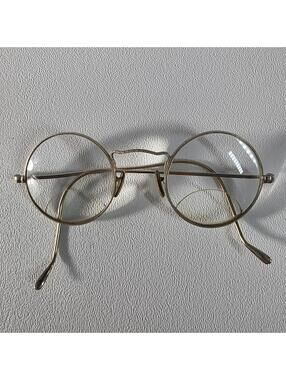 Vintage 1930s Art Deco Silver Filigree Ful-Vue Eyeglasses Round 38mm Frames Only